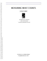 cover of the book Measuring What Counts : A Policy Brief