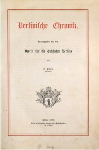 cover of the book Berlinische Chronik