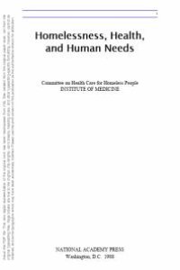 cover of the book Homelessness, Health, and Human Needs