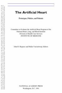 cover of the book The Artificial Heart : Prototypes, Policies, and Patients