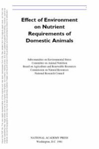 cover of the book Effect of Environment on Nutrient Requirements of Domestic Animals