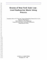 cover of the book Review of New York State Low-Level Radioactive Waste Siting Process