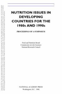 cover of the book Nutrition Issues in Developing Countries for the 1980s And 1990s : Proceedings of a Symposium