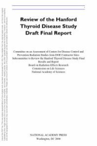 cover of the book Review of the Hanford Thyroid Disease Study Draft Final Report