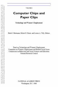 cover of the book Computer Chips and Paper Clips : Technology and Women's Employment, Volume I