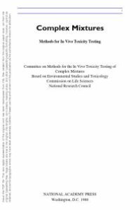 cover of the book Complex Mixtures : Methods for in Vivo Toxicity Testing