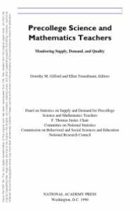 cover of the book Precollege Science and Mathematics Teachers : Monitoring Supply, Demand, and Quality