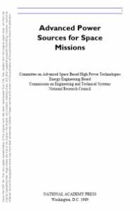 cover of the book Advanced Power Sources for Space Missions