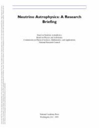 cover of the book Neutrino Astrophysics : A Research Briefing