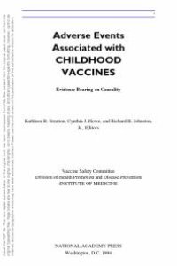 cover of the book Adverse Events Associated with Childhood Vaccines : Evidence Bearing on Causality