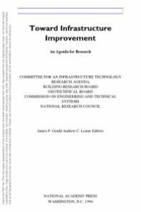 cover of the book Toward Infrastructure Improvement : An Agenda for Research