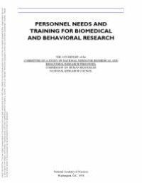 cover of the book Personnel Needs and Training for Biomedical and Behavioral Research : 1978 Report