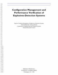 cover of the book Configuration Management and Performance Verification of Explosives-Detection Systems