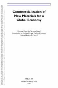 cover of the book Commercialization of New Materials for a Global Economy