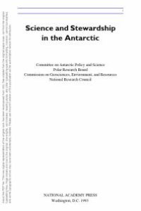 cover of the book Science and Stewardship in the Antarctic