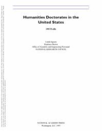 cover of the book Humanities Doctorates in the United States : 1995 Profile