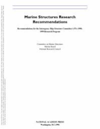 cover of the book Marine Structures Research Recommendations : Recommendations for the Interagency Ship Structure Committee's FYs 1998-1999 Research Program