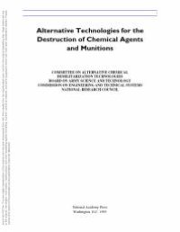 cover of the book Alternative Technologies for the Destruction of Chemical Agents and Munitions