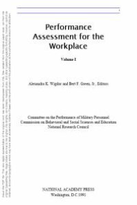 cover of the book Performance Assessment for the Workplace : Volume I