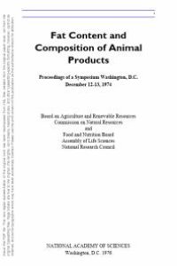 cover of the book Fat Content and Composition of Animal Products : Proceedings of a Symposium