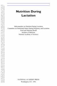 cover of the book Nutrition During Lactation