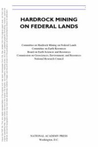 cover of the book Hardrock Mining on Federal Lands