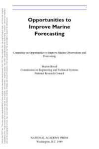 cover of the book Opportunities to Improve Marine Forecasting