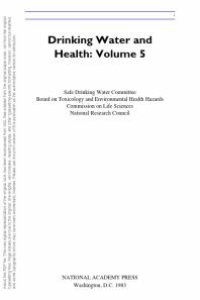 cover of the book Drinking Water and Health, : Volume 5