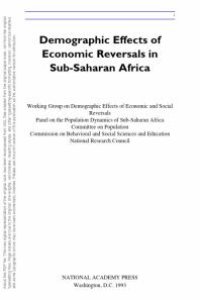 cover of the book Demographic Effects of Economic Reversals in Sub-Saharan Africa