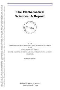 cover of the book Mathematical Sciences : A Report