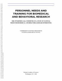 cover of the book Personnel Needs and Training for Biomedical and Behavioral Research : 1979 Report