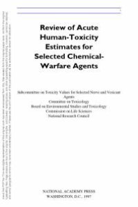 cover of the book Review of Acute Human-Toxicity Estimates for Selected Chemical-Warfare Agents