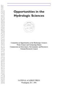 cover of the book Opportunities in the Hydrologic Sciences