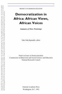 cover of the book Democratization in Africa : African Views, African Voices