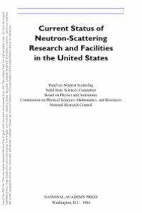 cover of the book Current Status of Neutron-Scattering Research and Facilities in the United States