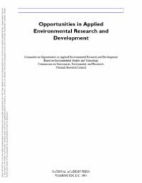 cover of the book Opportunities in Applied Environmental Research and Development