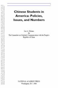 cover of the book Chinese Students in America : Policies, Issues, and Numbers