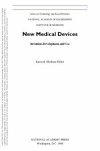 cover of the book New Medical Devices : Invention, Development, and Use