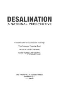 cover of the book Desalination : A National Perspective