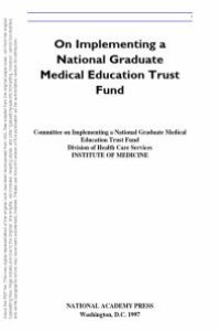 cover of the book On Implementing a National Graduate Medical Education Trust Fund