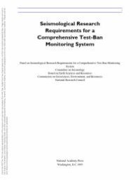 cover of the book Seismological Research Requirements for a Comprehensive Test-Ban Monitoring System