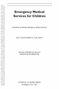 cover of the book Emergency Medical Services for Children