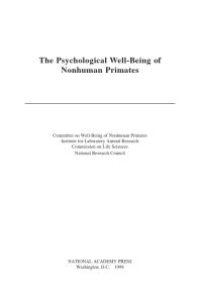 cover of the book The Psychological Well-Being of Nonhuman Primates