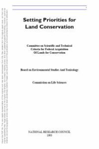 cover of the book Setting Priorities for Land Conservation