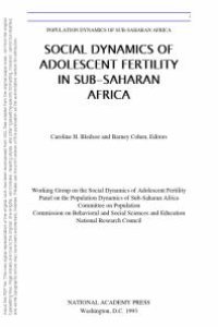 cover of the book Social Dynamics of Adolescent Fertility in Sub-Saharan Africa