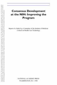 cover of the book Consensus Development at the NIH : Improving the Program