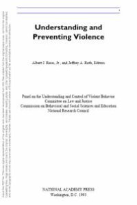 cover of the book Understanding and Preventing Violence : Volume 1