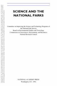 cover of the book Science and the National Parks