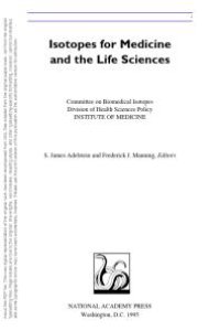 cover of the book Isotopes for Medicine and the Life Sciences