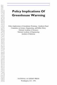 cover of the book Policy Implications of Greenhouse Warming